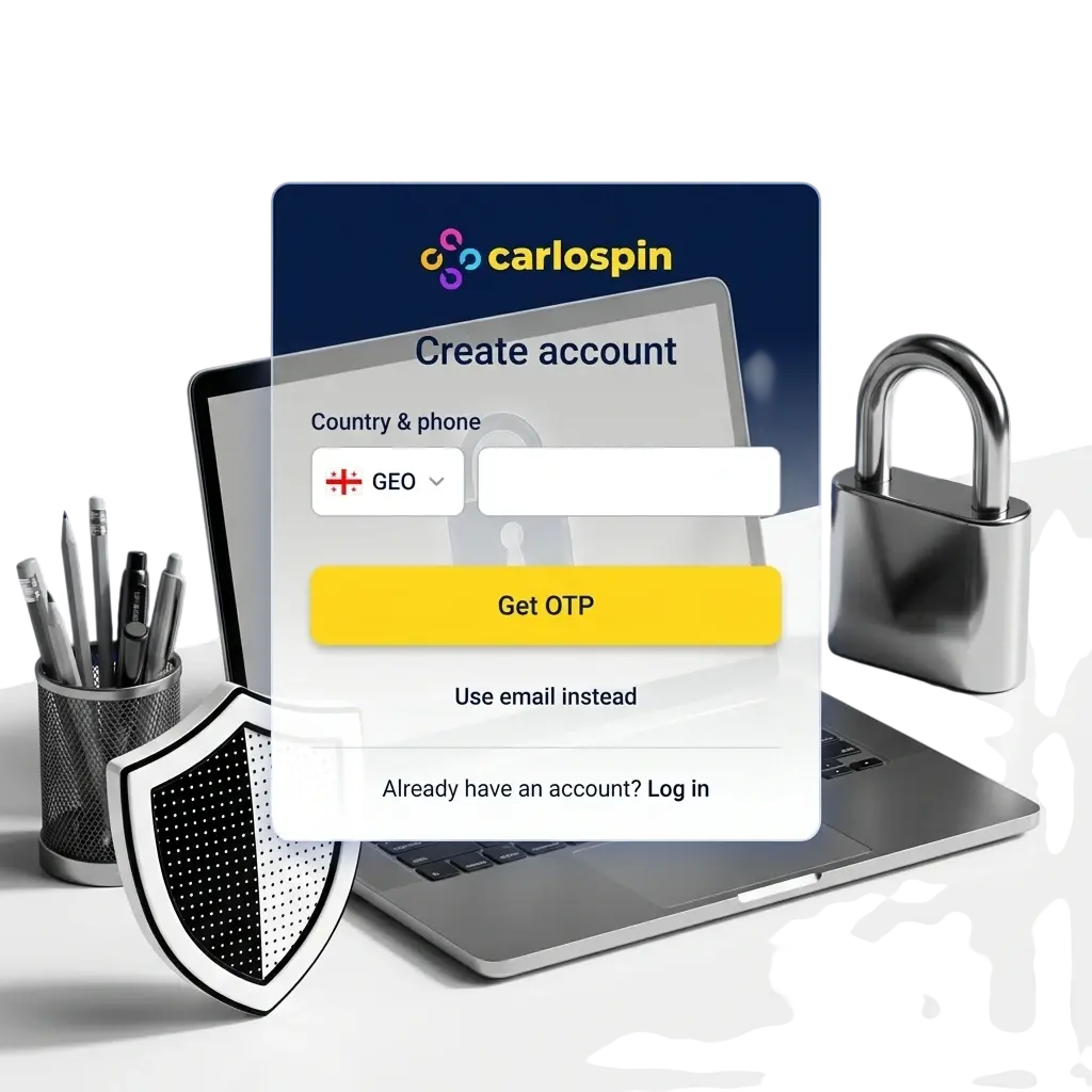 Registratie, Inloggen en Verificatie bij Carlospin